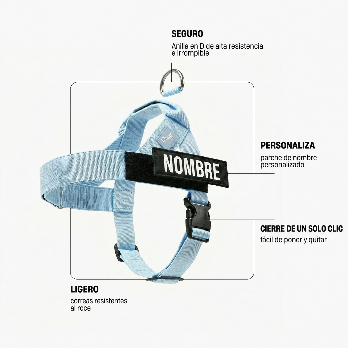 DogHuella™ Arnés Antitirones Personalizado