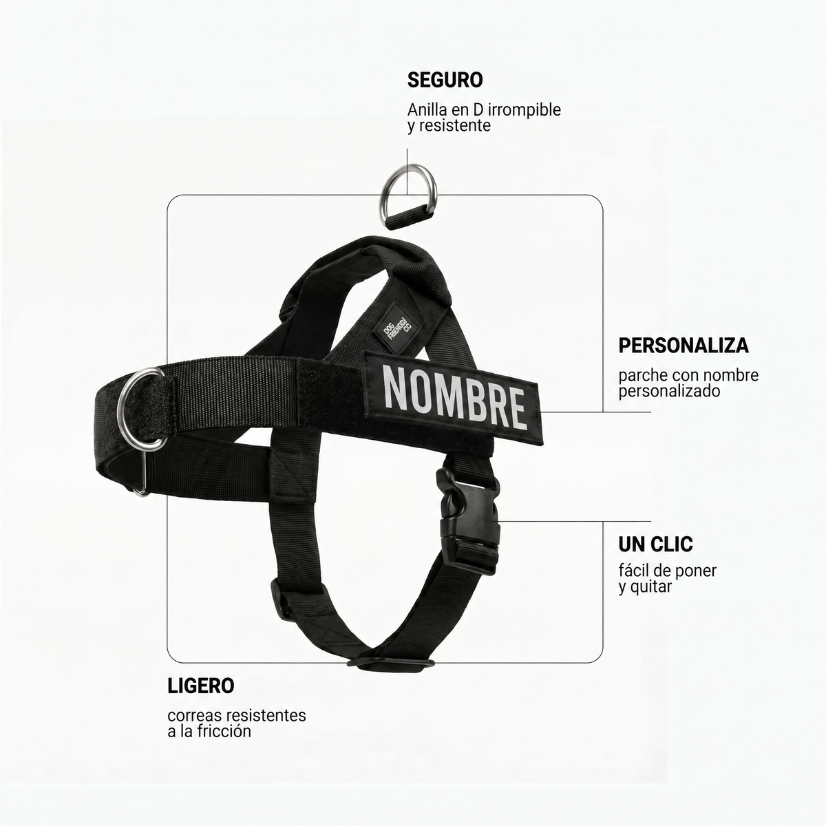 DogHuella™ Arnés Antitirones Personalizado